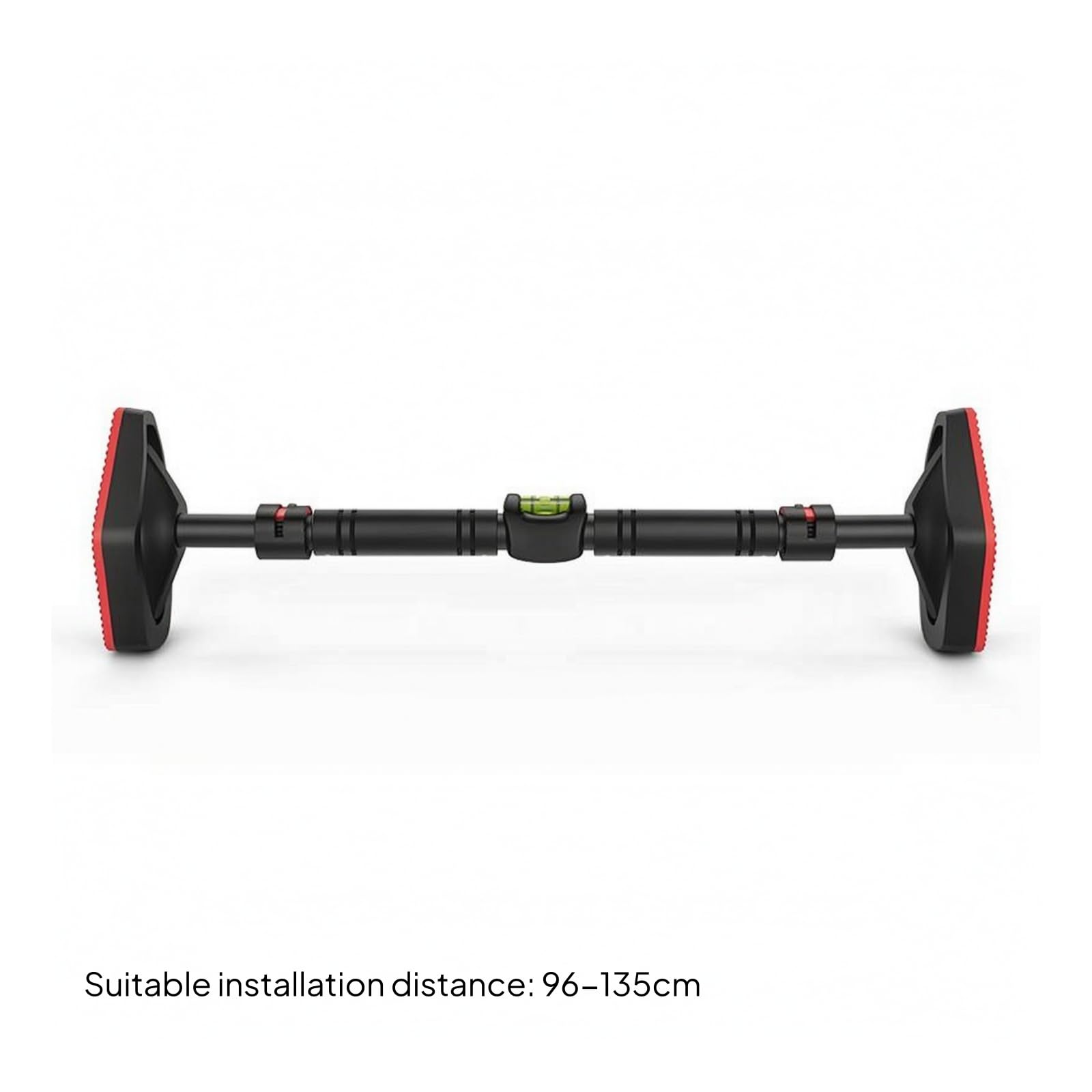Sbarra Trazioni Indoor Barra Porta Casa, 96-135cm, Modello Anti-allentamento con Livella A Bolla A Rombo 96-135cm