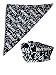 Madness Colored Bandana for Macho Man Costume-Forever Black