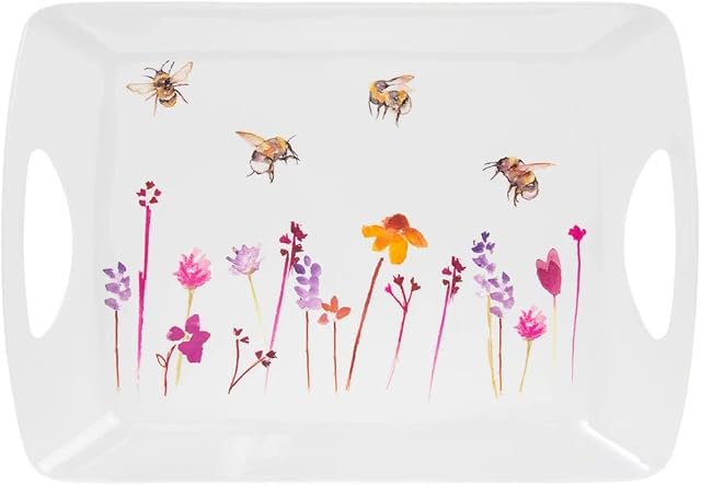 Large Serving Tray Pretty Water Colour Busy Bees Design by Jennifer Rose Gallery