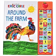 30 sound buttons, each representing a different animal. Children press button to hear animal name and sound associated with animal. Recommended for children ages 3 and older. Illustrated by renown children's book creator Eric Carle.