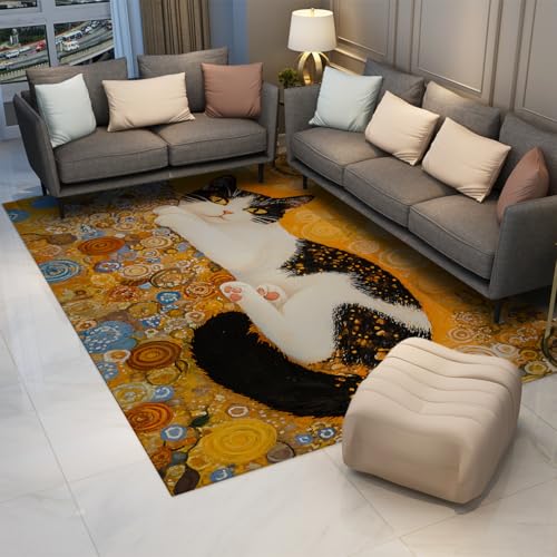 Tapis vintage lavable imprimé doux style bohème unique - 4