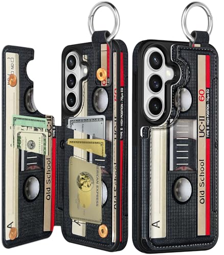 Protection cuir Samsung Galaxy S26 Plus antichoc avec fentes pour cartes