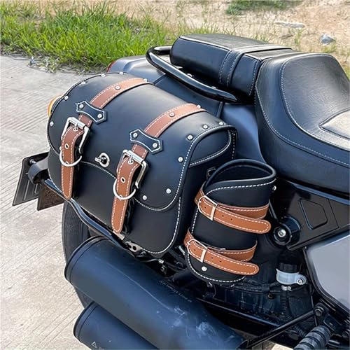 Sacoche de selle universelle rétro pour moto avec rangement outils étanche grande capacité