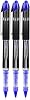 Uni-ball Vision Elite Rollerball Pens, Micro Point 0.5mm, Blue Ink, 3 count, Bundle with Plastic Reusable Pouch