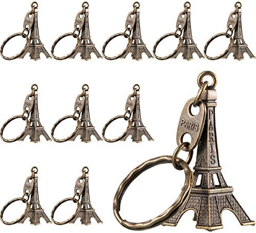 Outus 15 Pieces Eiffel Tower Keyring Retro Adornment French Souvenirs Keychains