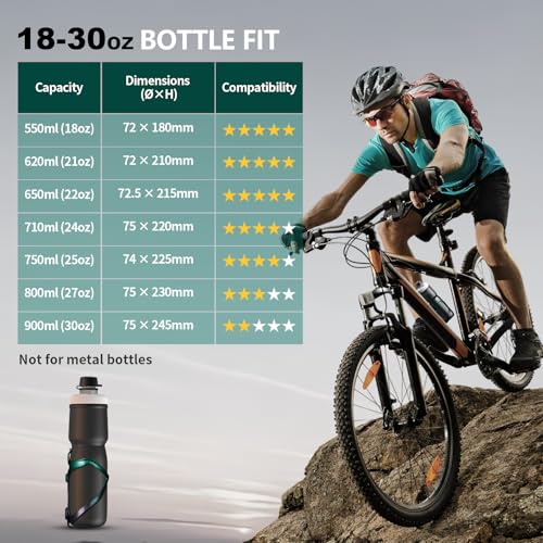 Bike Water Bottle Holder Bicycle Cage for Mountain Road MTB Gravel Adult Bikes Cycling Universal Carrier Rack 1 Pack Aluminum Alloy Ultralight Kettle Drink Accessories Green