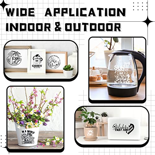 Image of HTVRONT Permanent Vinyl Roll with Transfer Tape, 12 inch x 14FT Black & White Adhesive Vinyl Compatible with Cricut Cutting Machine, Silhouette - 2 Rolls Easy to Weed & Transfer