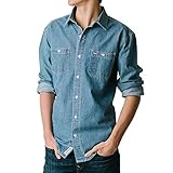Hope & Henry Men's Chambray Button Down Shirt