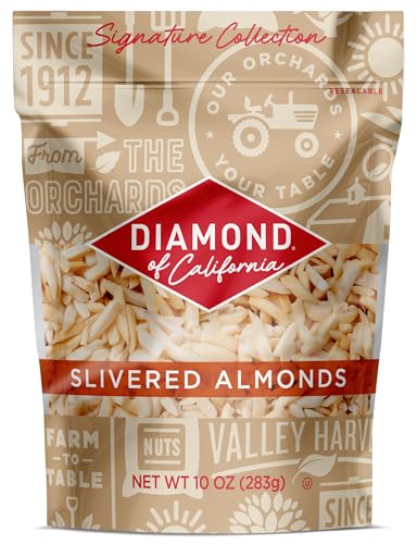 Image of Diamond of California Signature Collection Slivered Almonds for Wholesome Snacking or Topping Your Favorite Dishes, 10 oz.
