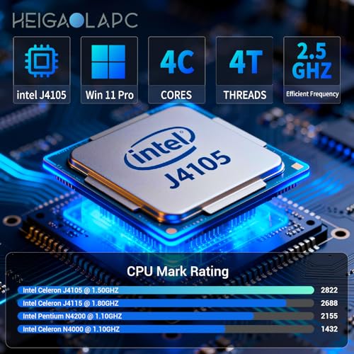 Image of Mini PC Stick, Intel J4105 Fanless Desktop Computer, 8GB RAM 128GB eMMC, Support 4K@30Hz Monitor, 1080P Smooth Video, HDMI, WiFi, for Home Office Digital Signage