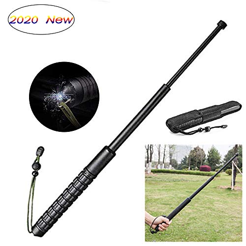 Collapsible Expandable Batons Selfs Defense Telescopic Stick with Anti-Slip Rope Easy to Carry & Used Protect for Women and Police