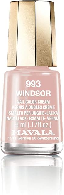 Mavala Mini Color Nail Polish (Windsor, 5 ml), Easy Application, Perfect Adhesion, Shine & Long-Lasting Hold. Lets the Nails Breathe & Pass Water Vapour, Made in Switzerland