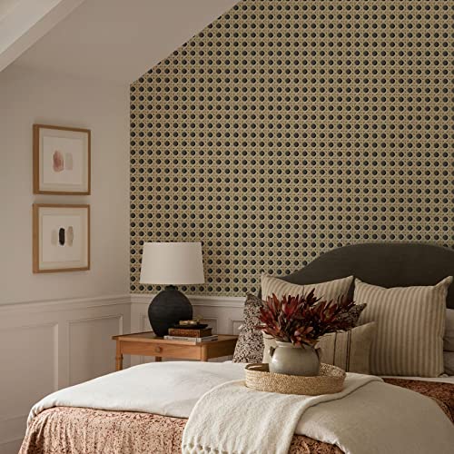 Jiffdiff Boho Peel And Stick Wallpaper Rattan Weave Pattern Waterproof Wallpaper For Bathroom Cabinet Furniture Renter Friendly Self Adhesive Wallpaper Removable Contact Paper ( Covers 7.3 Sq Ft ) #TOP5