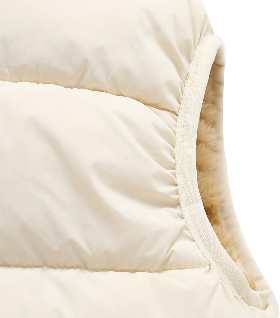 Toddler Puffer Vest Boys Girls Fleece Vest Puffy Toddler Boy Sleeveless Jacket Coat with Removable Hood - Image 4