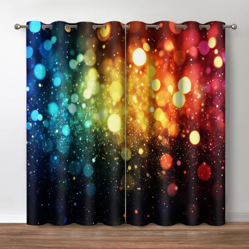Jekeno Bokeh Lights Window Blackout Curtain