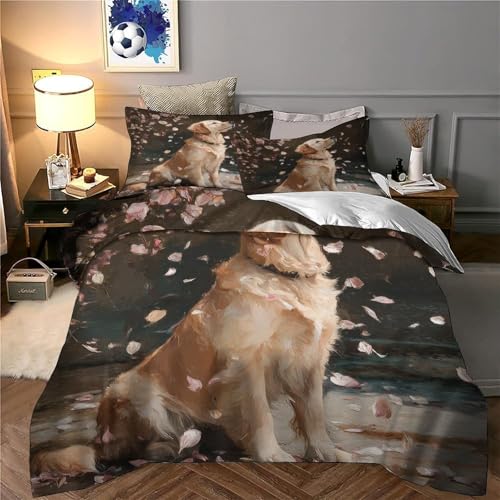 Housse de couette chien fermeture éclair cachée pour un entretien facile