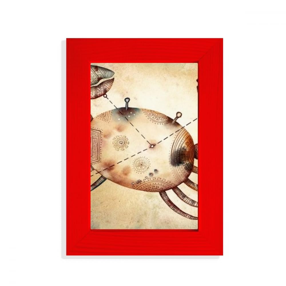 Cadre photo rouge constellation Cancer aux finitions artisanales premium