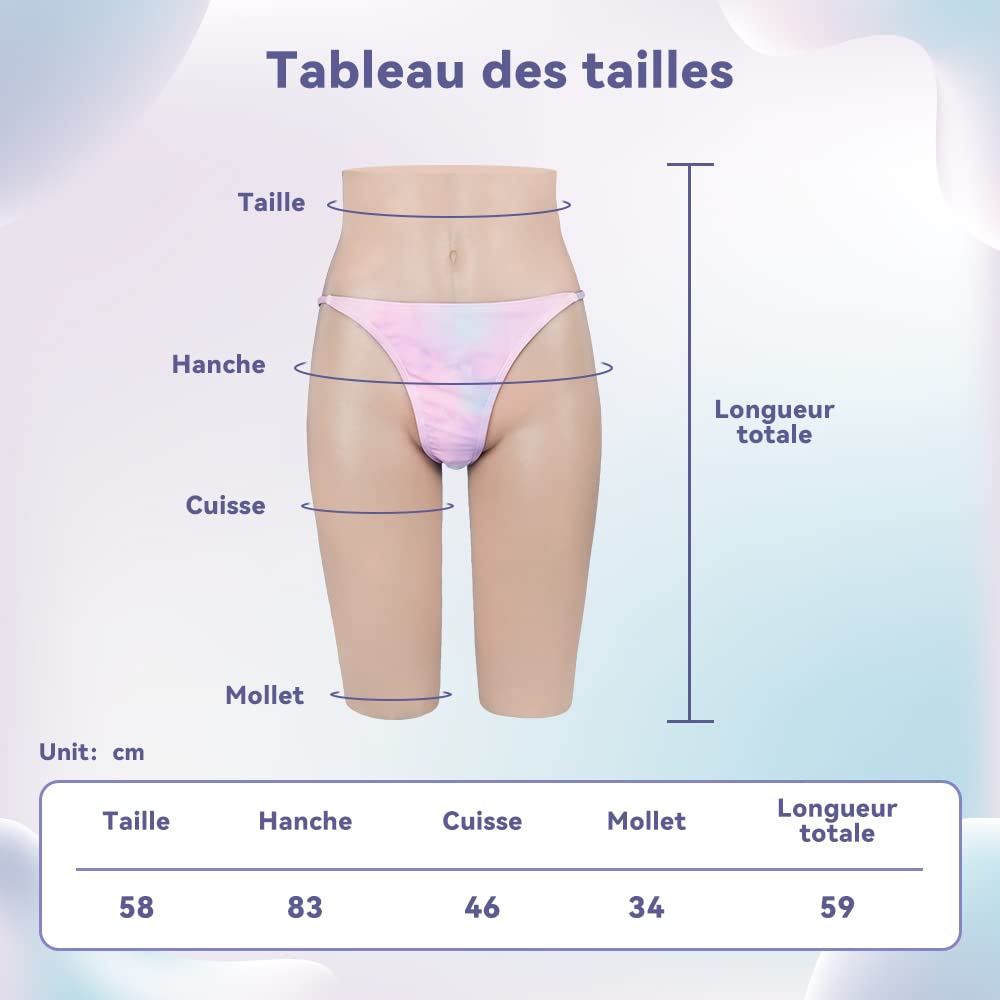 Minaky Silicone Panty 5-Points en Silicone Culotte Fausse Culotte cachée Sissy Peut Pisser et Insérer pour Travesti Drag Queen Transgender (Insérable,Jaune)