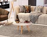 Mesa De Centro Dubai Sala Decorativa Redonda Tripé Pés Palito (OFF WHITE)