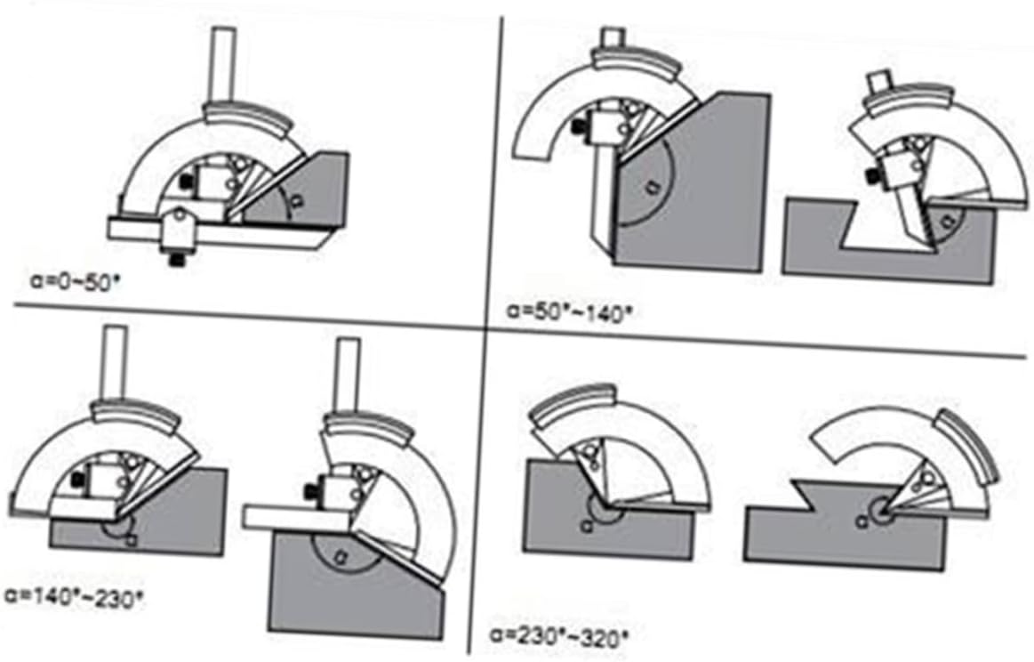 320degree Multi-angle Measuring Ruler Precision Goniometer for Architect Scale