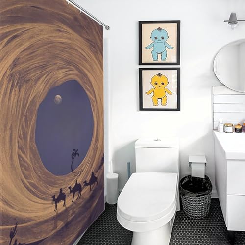 Rideau de douche en tissu polyester de qualité supérieure 48x72" - 3