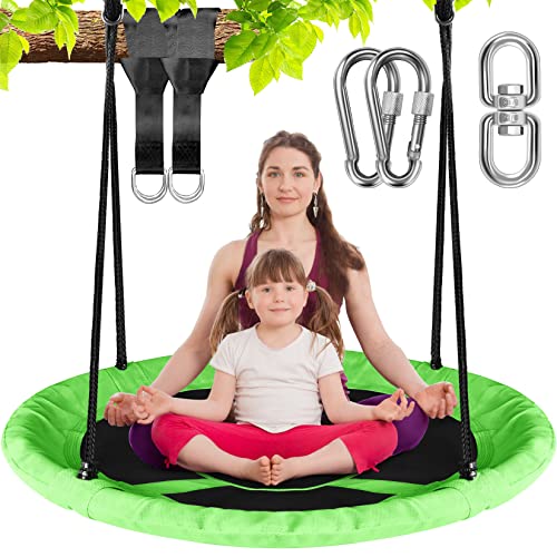 Balançoire Jardin Enfant OneConcept Miri - Stable, Robuste, Pour 3-10 Ans, Charge Max 45 Kg, Vert