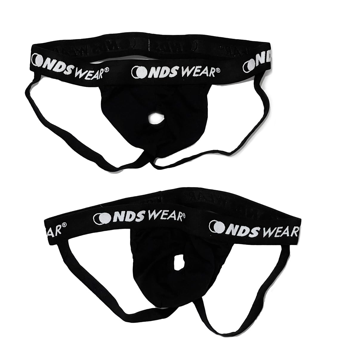 NDS WearOpen Suspensory Stretch Cotton Jock Strap Underwear - black - Large