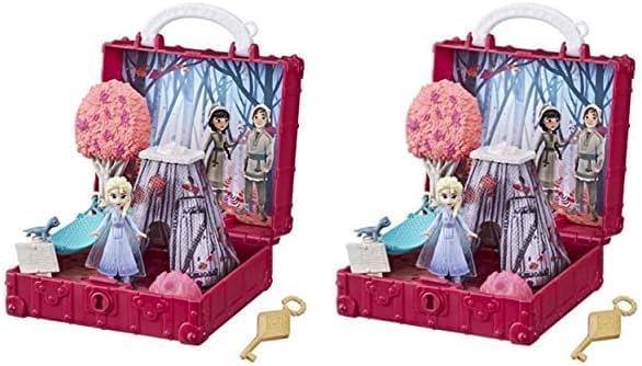 Disney Frozen Hasbro Pop Adventures Enchanted Forest Set Pop-Up Playset with Handle, Including Elsa Doll, Toy Inspired 2 Movie (Pack of 2)