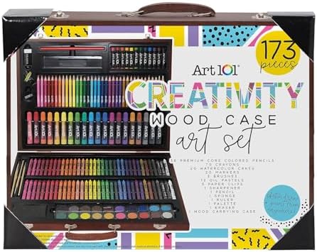 Art 101 USA Art 101 173-Piece Wood Art Set,Mulit Colored,173 Piec...