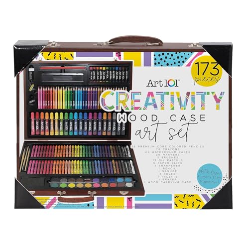 Art 101 USA Art 101 173-Piece Wood Art Set,Mulit Colored,173 Piece Set,53173MB