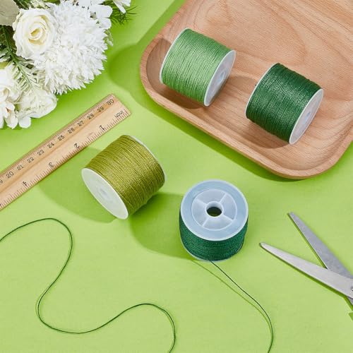 FREEBLOSS 4pcs Hilo Sashiko 100% Algodón 4 x 100m (109yds) Hilos Japoneses para Bordado Sashiko de 2 hebras para Costura a Mano y Suministros de Bordado (Verde), Total 400m/437yds miniatura 5