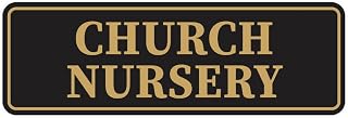 Standard Church Nursery Sign (Black Gold) - Large