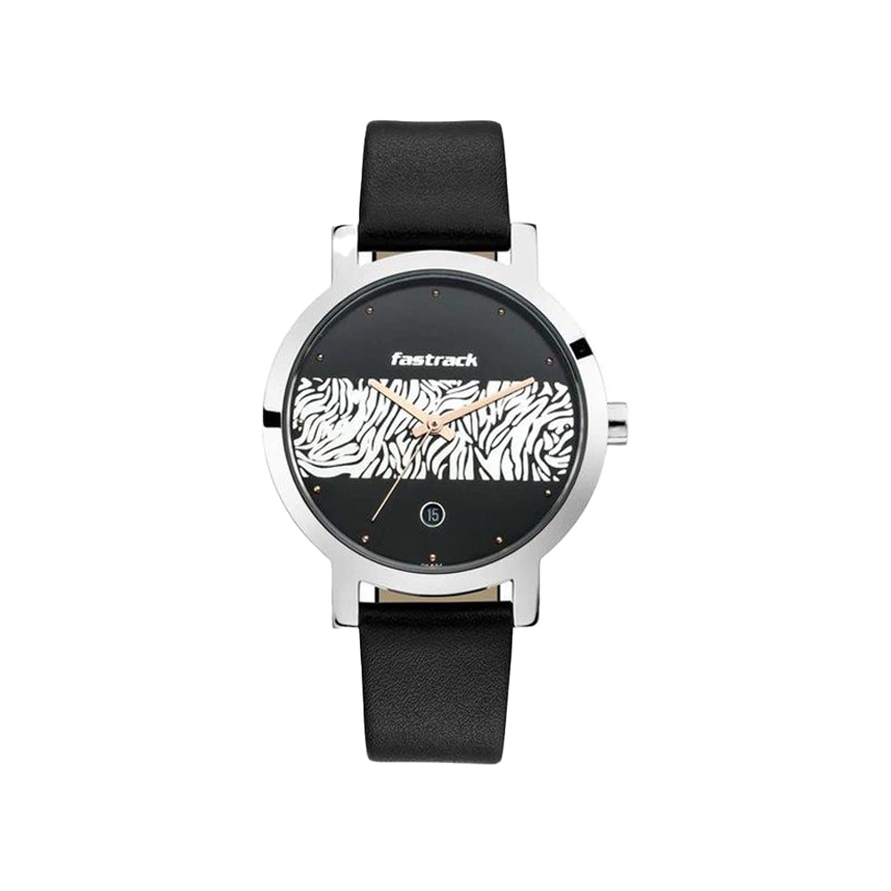 Fastrack Women Leather Animal Print Analog Black Dial Watch-6222Sl04/Np6222Sl04, Band Color-Black (B08K8RD14K) Amazon Price History, Amazon Price Tracker