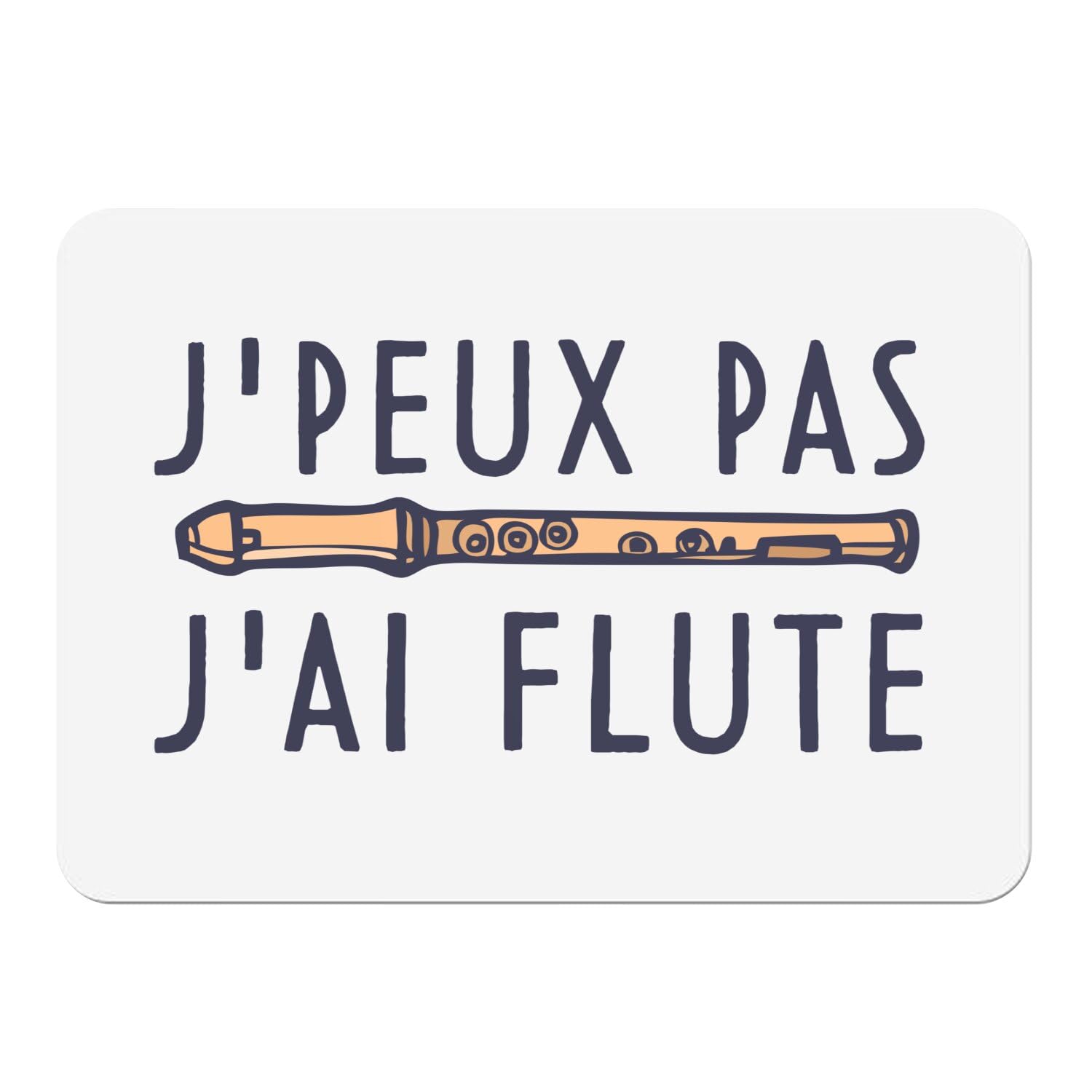 Set de table souple en liège blanc anti-tache et antidérapant motif flûte