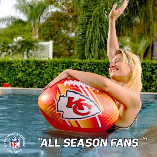 Image of BigMouth 18 inch Inflatable Pool Football Officially Licensed NFL Fan Gear Merchandise Beach Ball Games for Adults and Teens