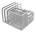EasyPAG Mesh Collection Desk Organizer 3 Letter Sorter with Drawer,6.5 x 5.5 x 4.25 inch,Silver