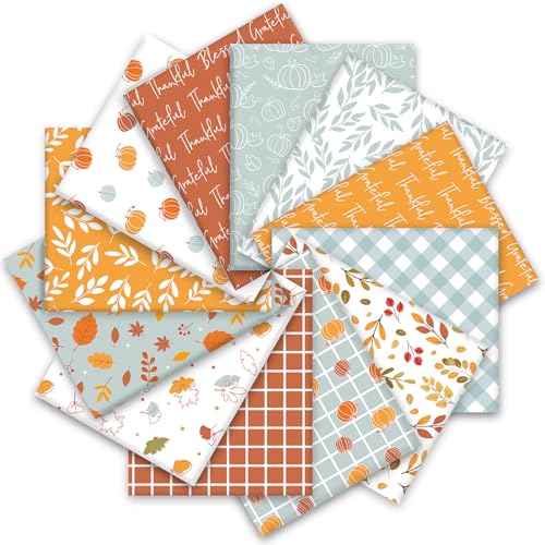 Tissu automne citrouille pour patchwork et décoration de table de saison