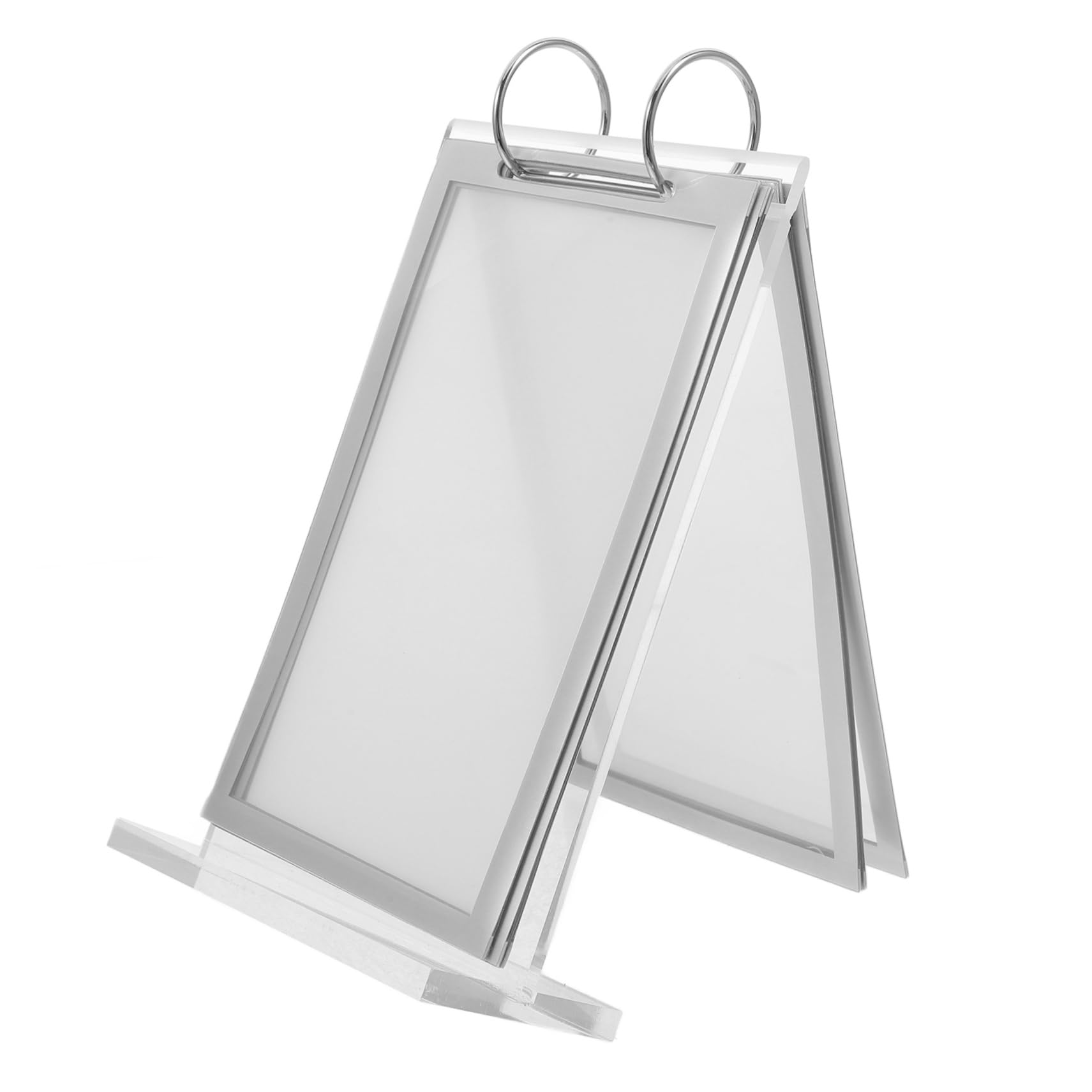 SHINEOFI 5piezas Soporte De Exhibición De Menú Transparente Soporte De Carteles De Escritorio Para Restaurantes y Cafés Vertical Con Base Estable