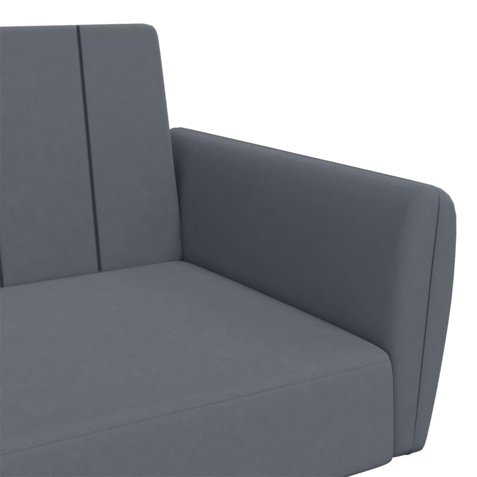 Homgoday Sofá Cama de 2 plazas con Taburete Terciopelo Gris Oscuro, Sillones de Televisión, Sofás de Descanso Relax, Sofas De Salon, Hogar Sofa Muebles，Asientos Tapizados para Salón