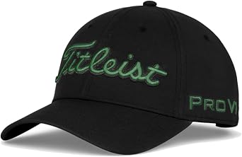 Titleist Tour Performance 2025 Hat Black/Green, Adjustable Golf Cap