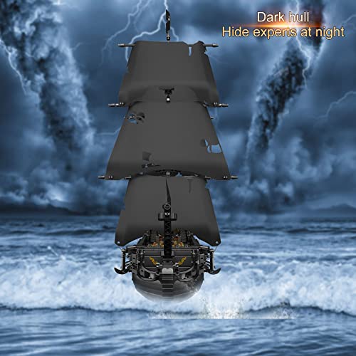 Addshiny Black Pearl Caribbean Pirate Ship Model Building Blocks Kit, Large Moc Boat Model Set Construction Assembly Toy For Kids And Teens (2868 Pcs) #TOP4