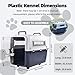 Elevon Plastic Kennels, Plastic Dog Crate, Airline Approved Pet Carrier for Dogs and Cats Longer Traveling, XL