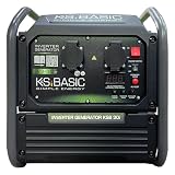 K&S Basic 30i Generatore inverter, 2800 W, potenza nominale 3000 W massima, generatore di emergenza a benzina, onda sinusoidale pura, modalità ecologica, generatore di corrente per casa, campeggio e