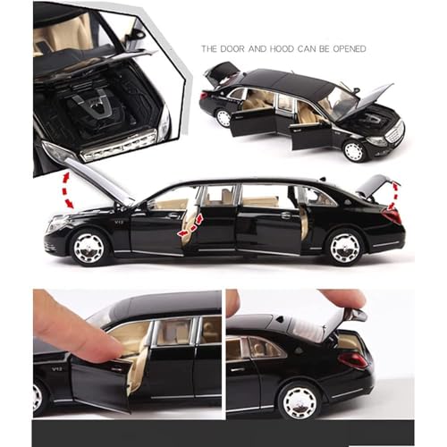 Image of Kids Toy car Diecast Metal Model Car 1:24 Scale Toy Cars for Kids Pull Back Metal Cars with 4 Openable Doors Light and Musical Sound (Multi)