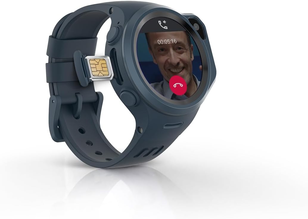 myFirst Smartwatch Phone for Kids Fone R1s with Heart Rate Monitor Music Player Customizable Wallpaper Video Voice Call Messaging Gift for 5-12 Years Old Boys Girls (Space Blue)