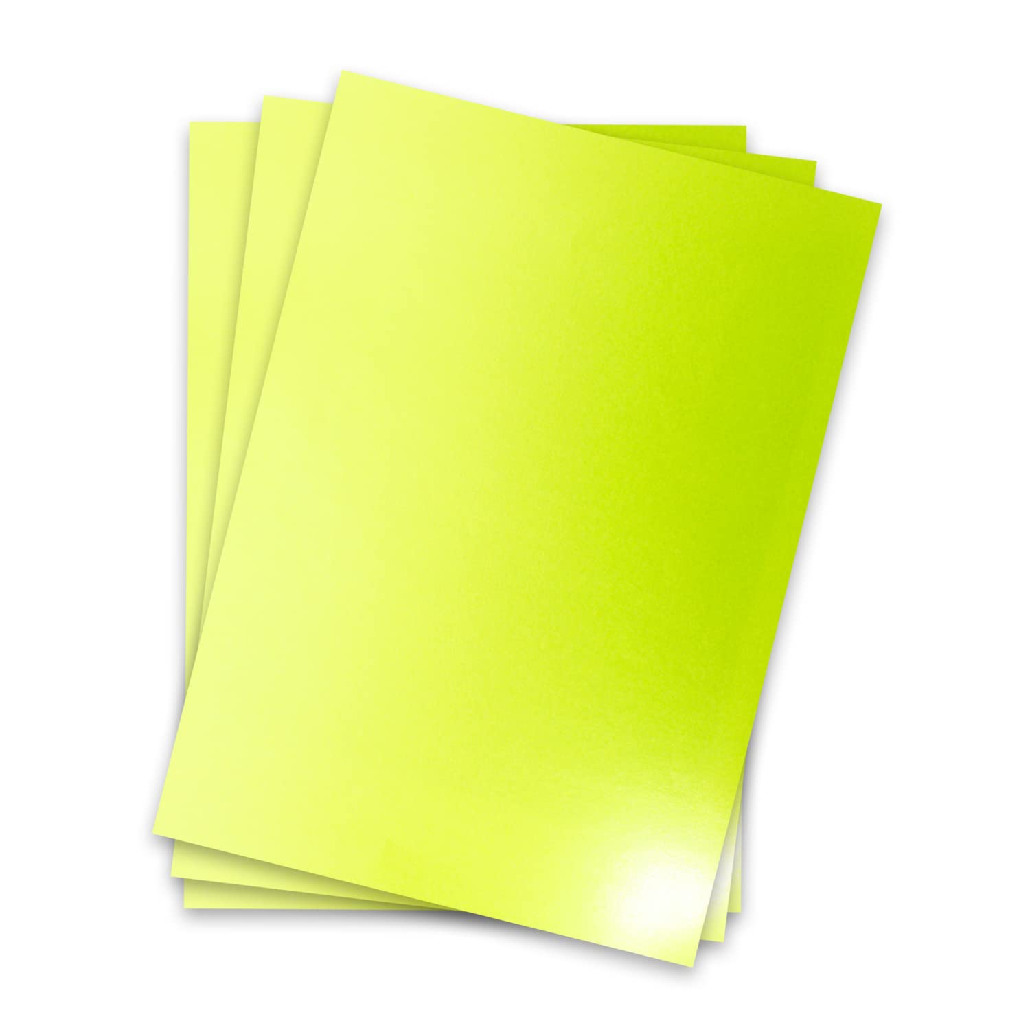 Papel metálico DIN A4, 21,0 x 29,7 cm, verde claro, metálico, 1000 unidades, papel para manualidades brillante, 90 g/m², reverso blanco, para invitaciones, bodas