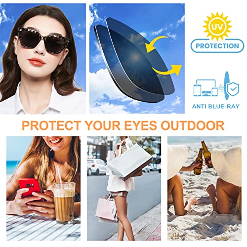 Image of Cateyed Sunglasses 1.25 for Reading Womens Large Readers 125 Sun Glasses 1.0 125+ 1.5 1.75 2.0 2.25 2.5 2.75 3.0 3.5 4.0 Outdoor Sunnies (Leopard)