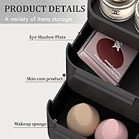 Vista 3 de Makeup Organizer for Vanity, Bathroom Countertop Storage Display Boxes Case,Stackable Cosmetic Holder for Jewelry Hair Accessories Beauty Skincare