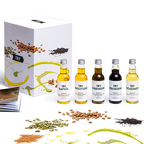 Öl Set Geschenkset 5x50ml I Bekannt aus Höhle der Löwen I Kaltgepresstes Öl aus der Region I Hochwertige Geschenke Feinschmecker Probierset Cover