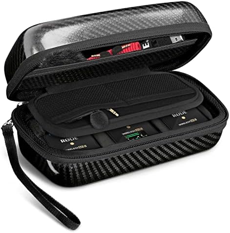 Ravaver Hard Storage Case for Rode Microphones Wireless GO II Dual Channel Wireless Microphone System, Case Only